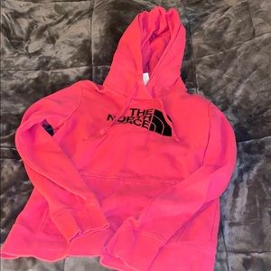 Bright Pink North Face Sweatshirt